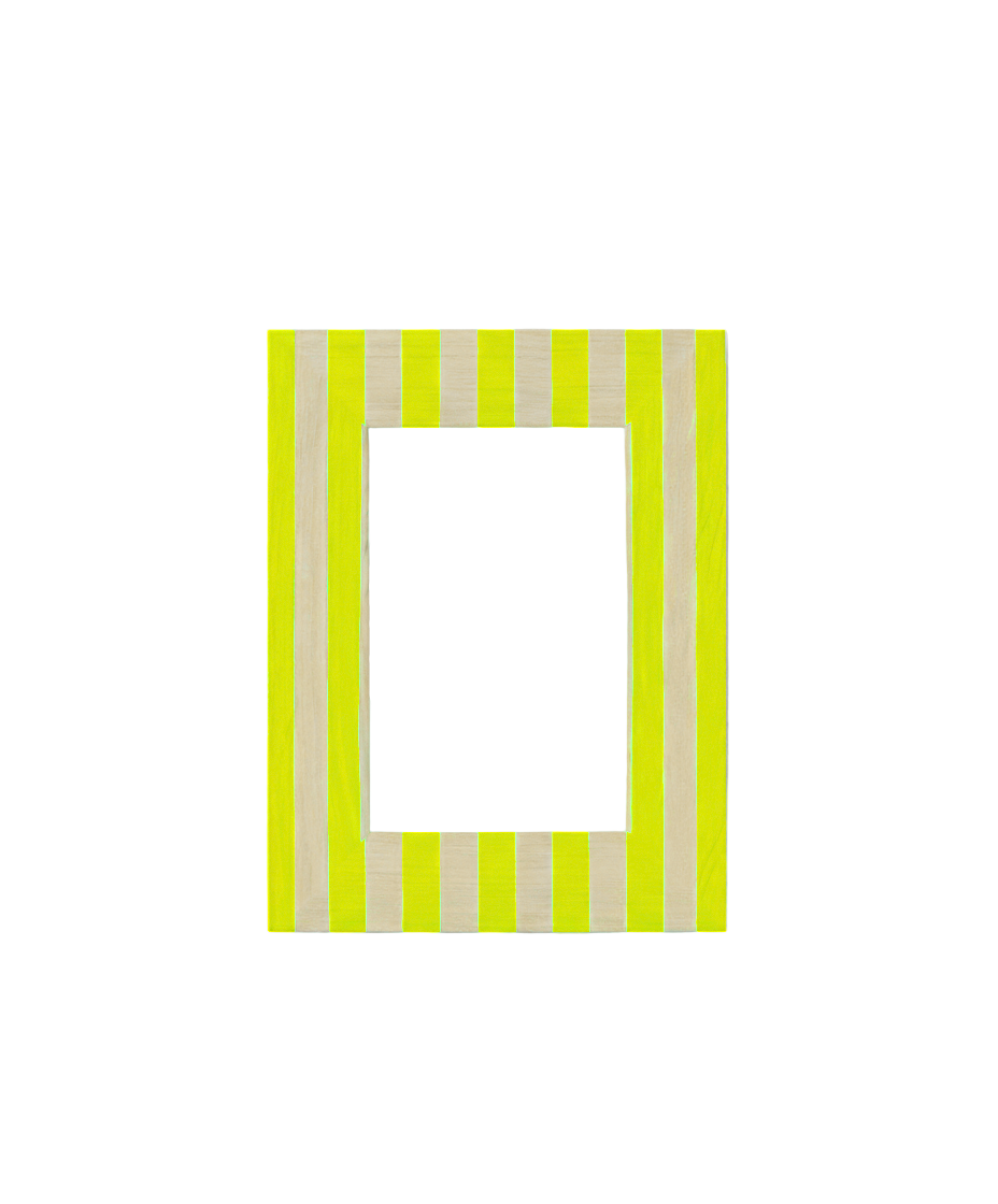 Upcycled Hand-painted Stripe Eco-Wooden Photo Frame A4