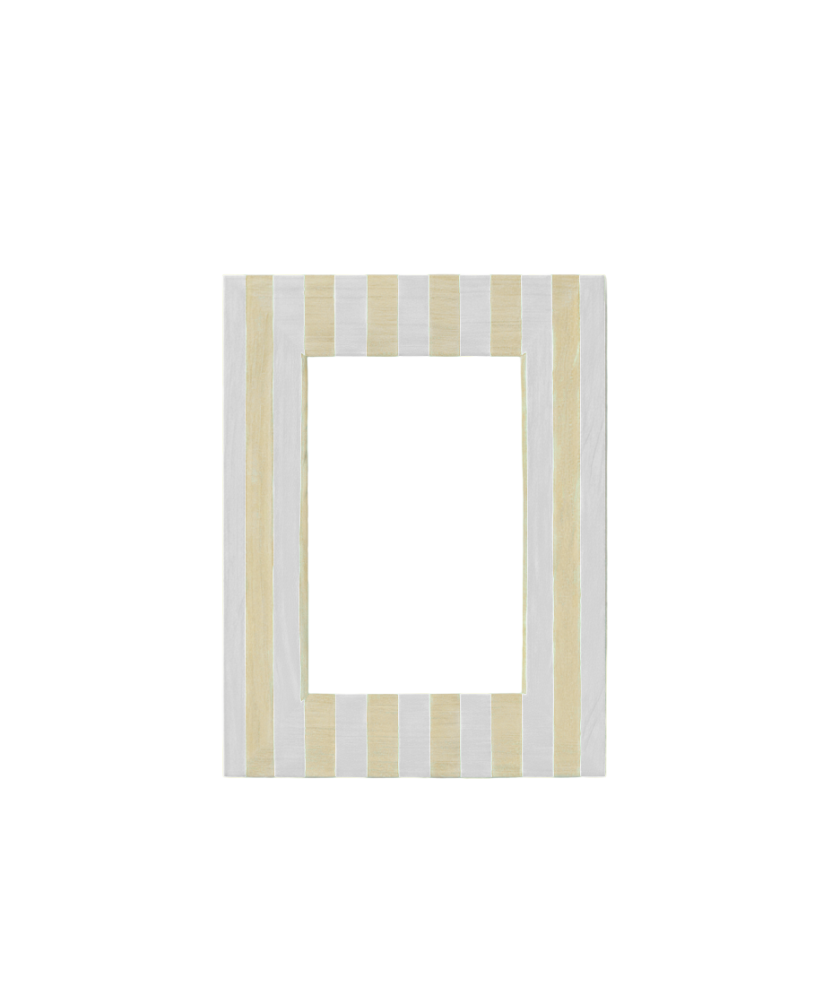 Upcycled Hand-painted Stripe Eco-Wooden Photo Frame 5x7"