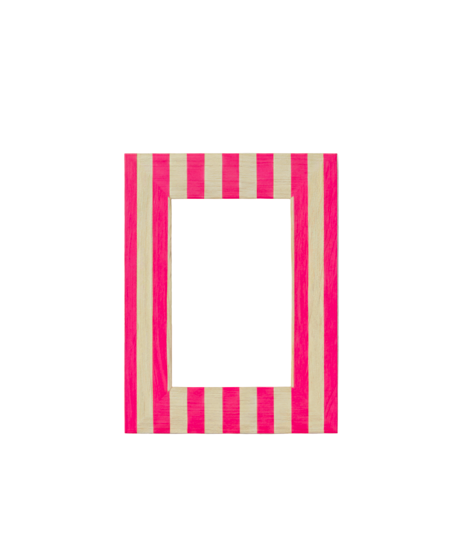 Upcycled Hand-painted Stripe Eco-Wooden Photo Frame 5x7"