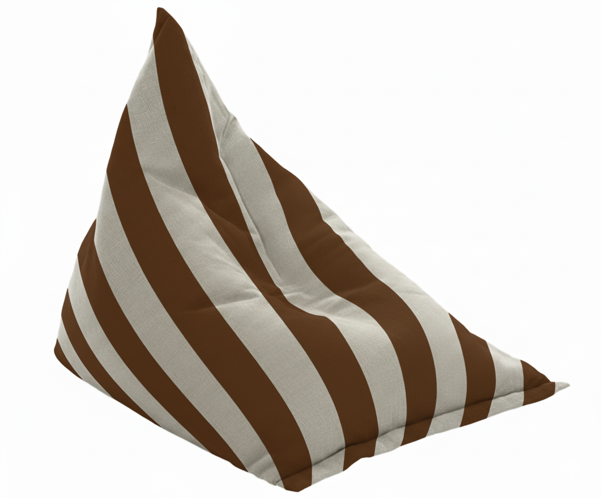 Hand-painted & Re-purposed Linen Bean Bag Chair in Stripe print