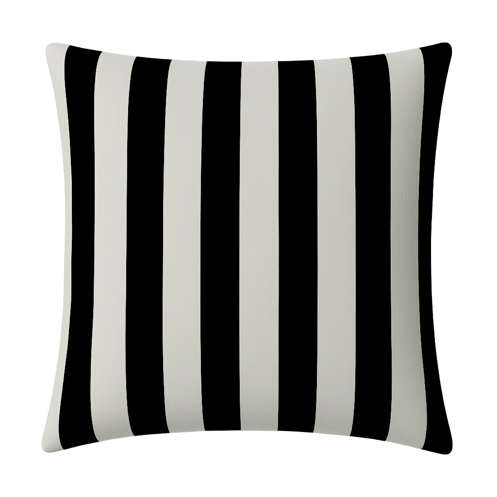 Hand-painted Sustainable Linen Cushion in Stripe print