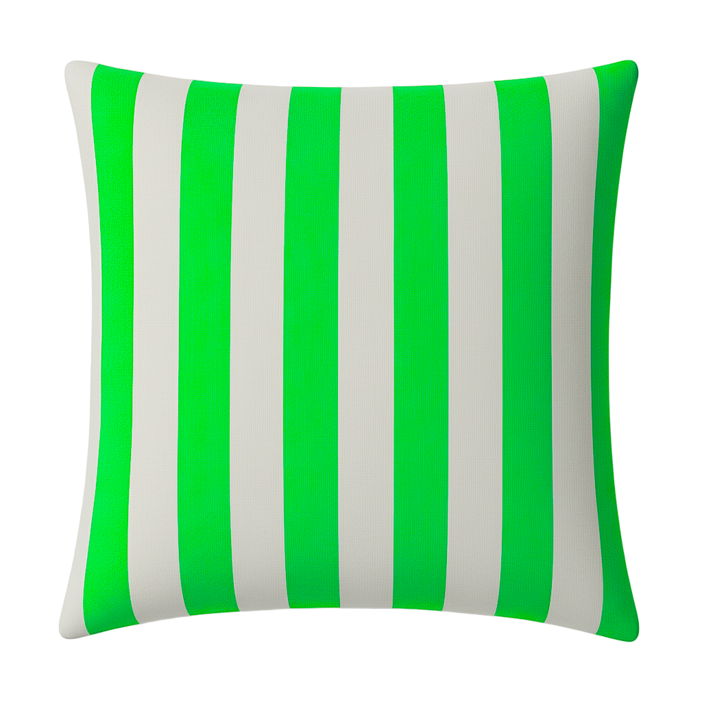 Hand-painted Sustainable Linen Cushion in Stripe print