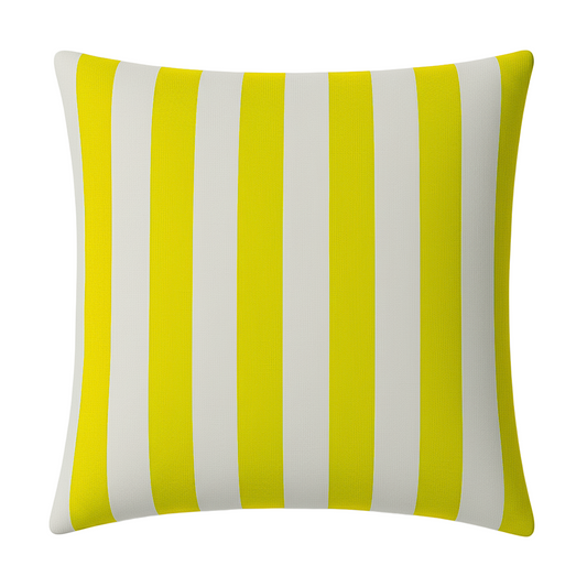 Hand-painted Sustainable Linen Cushion in Stripe print