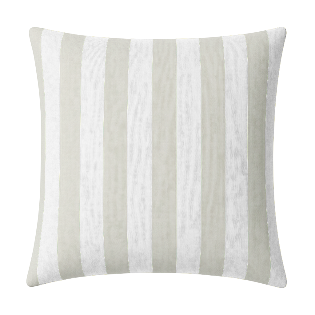 Hand-painted Sustainable Linen Cushion in Stripe print