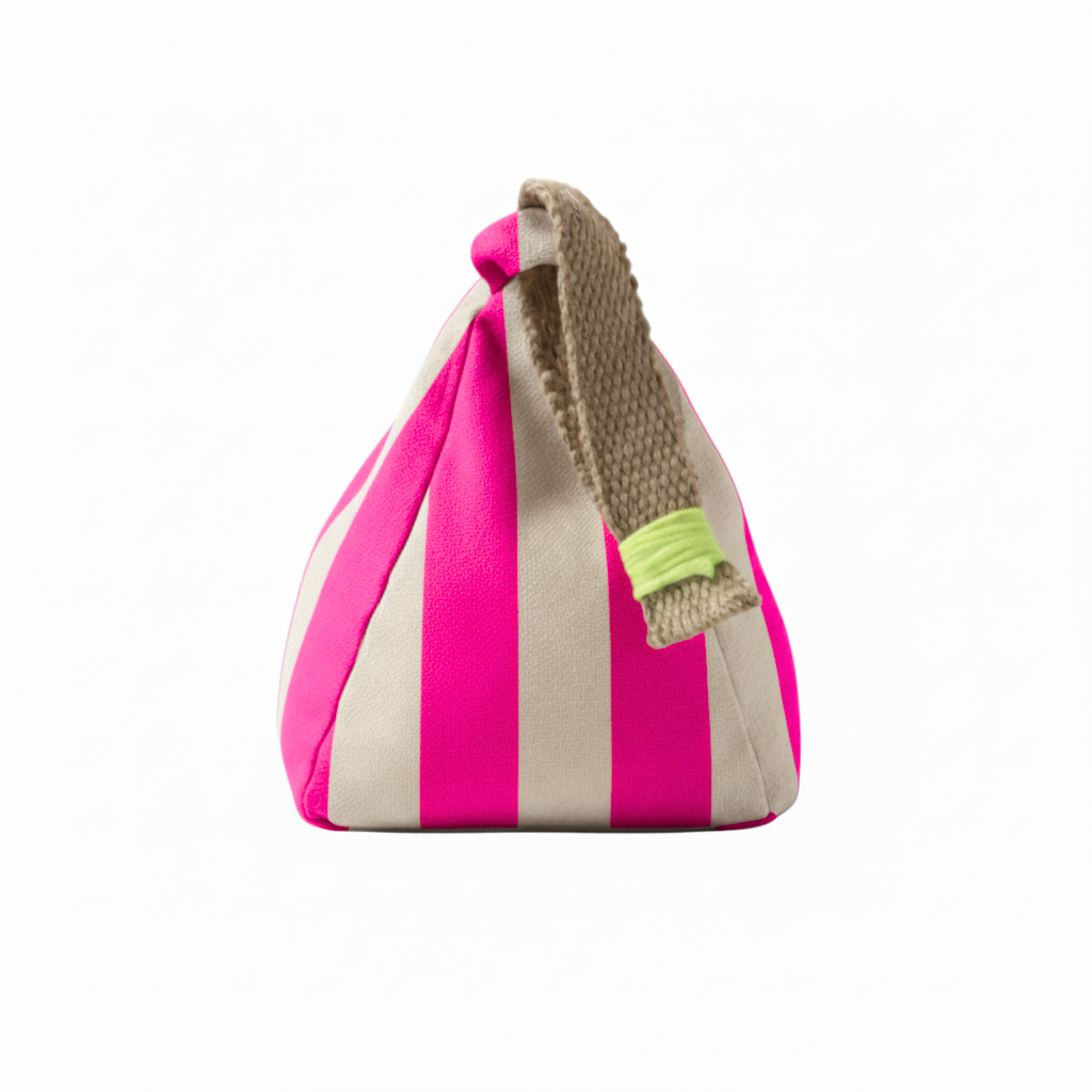 Hand-painted Linen Sustainable Doorstop in Stripe print