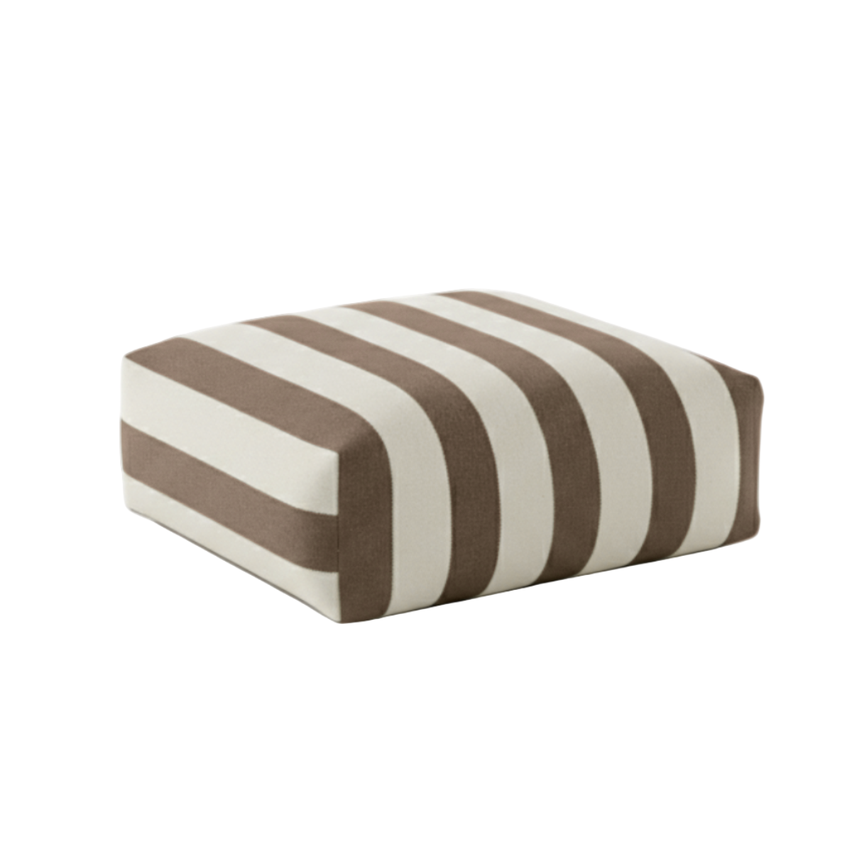 Hand-painted & Re-purposed Linen Floor Cushion Cube in Stripe print