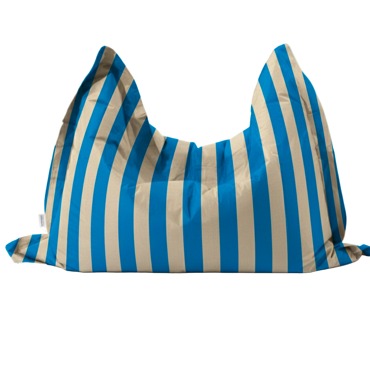 Hand-painted & Re-purposed Linen Large Floor Cushion in Stripe print