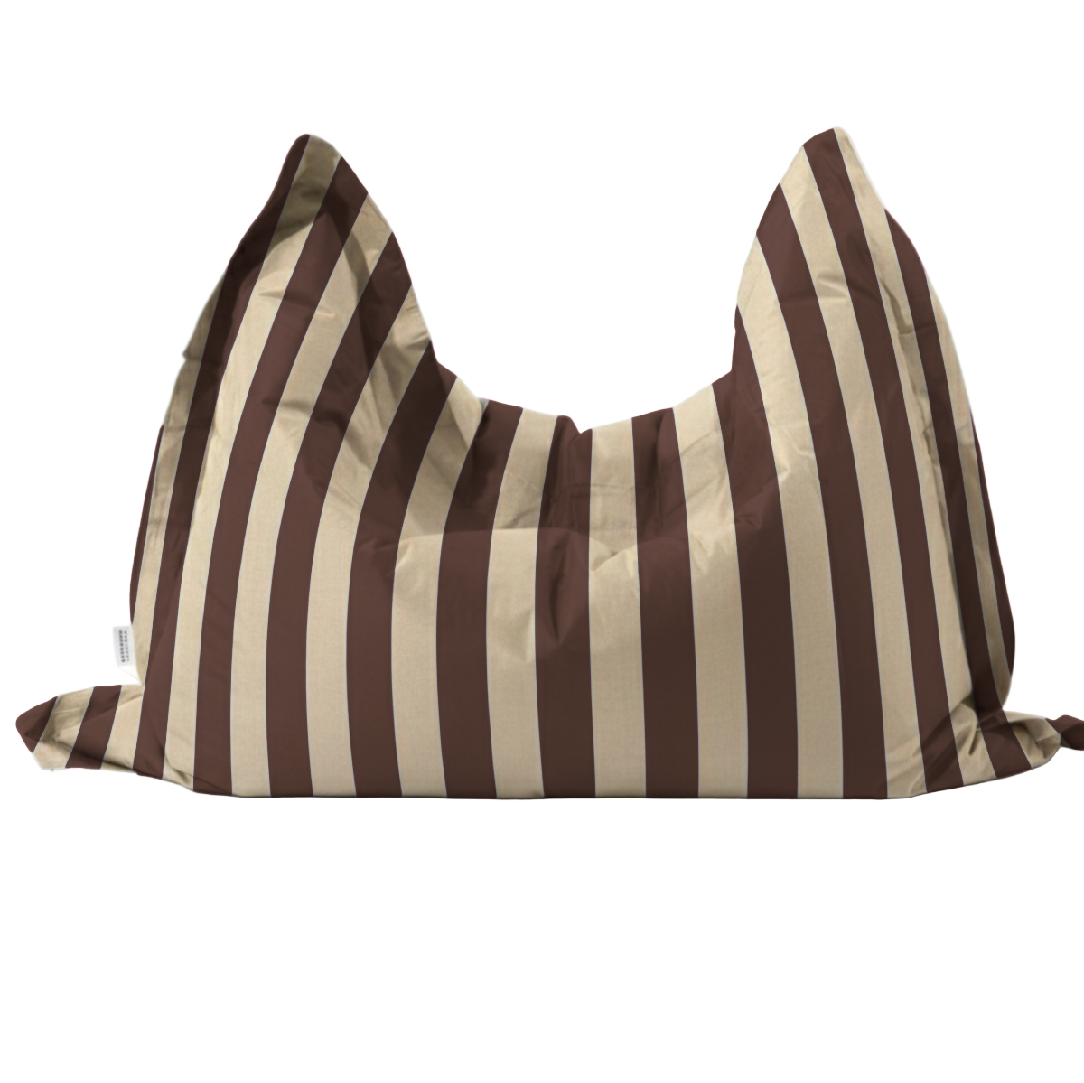 Hand-painted & Re-purposed Linen Large Floor Cushion in Stripe print