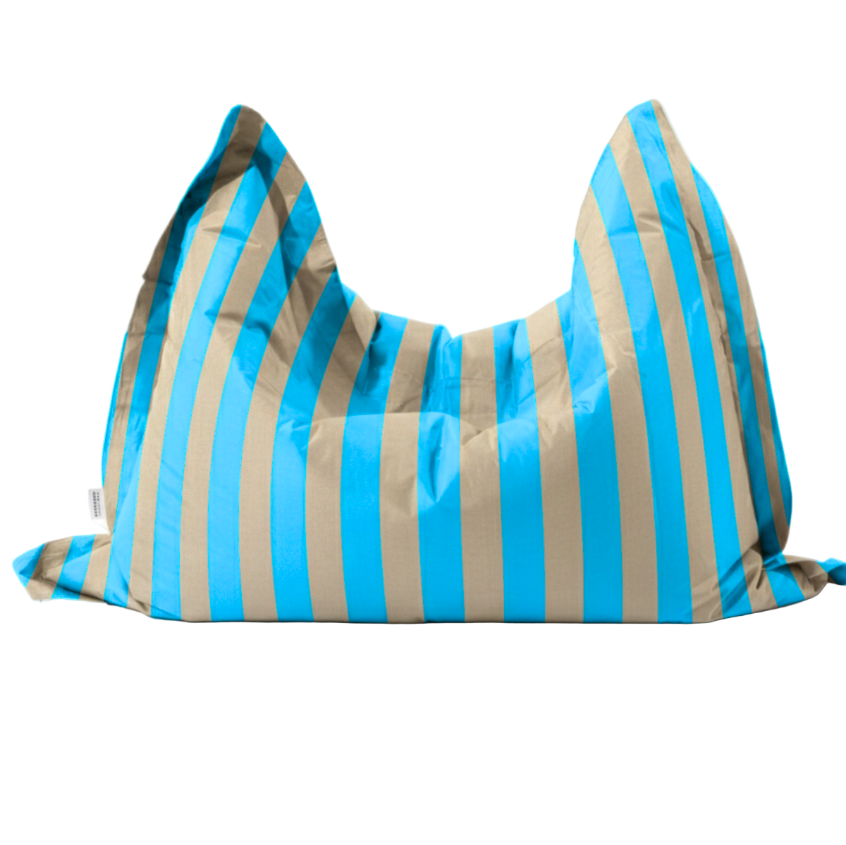 Hand-painted & Re-purposed Linen Large Floor Cushion in Stripe print