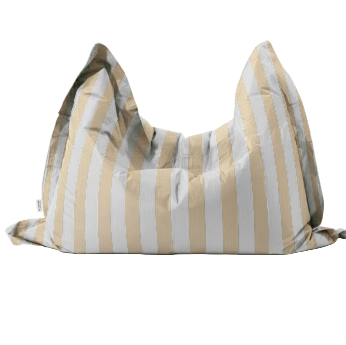 Hand-painted & Re-purposed Linen Large Floor Cushion in Stripe print