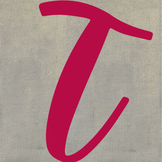 Hand-Painted Alphabet Initials Linen Table Napkins
