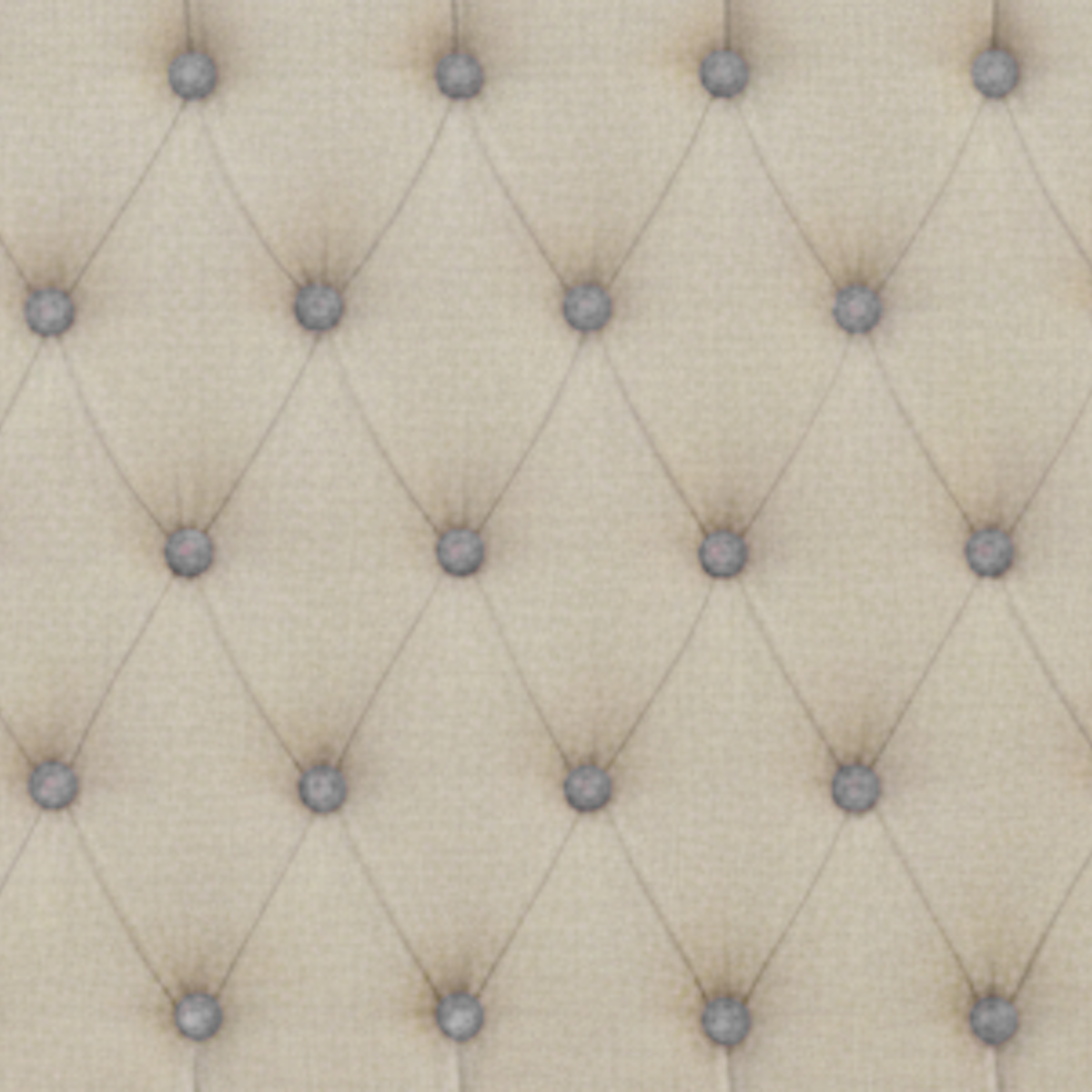 Upholstered Linen Coffee Table Ottoman with contrast Button Tufting