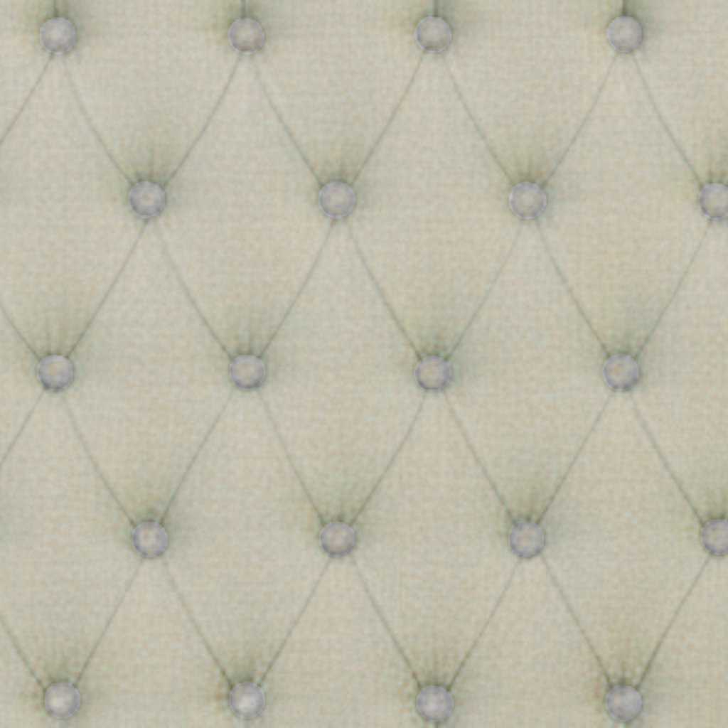 Upholstered Linen Coffee Table Ottoman with contrast Button Tufting