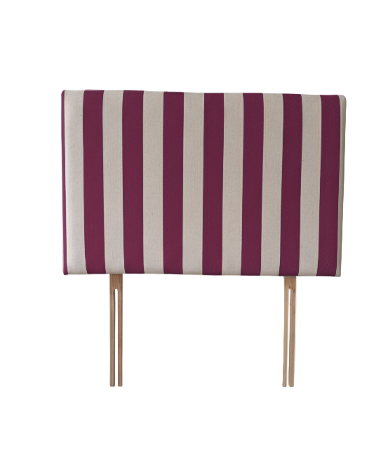 Hand-painted Upholstered Linen Headboard in Stripe print Single size