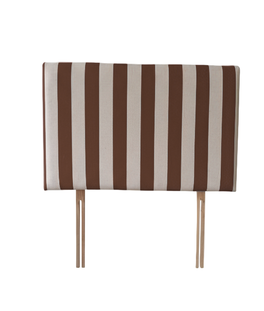 Hand-painted Upholstered Linen Headboard in Stripe print Single size