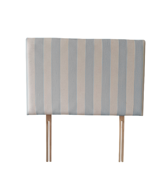 Hand-painted Upholstered Linen Headboard in Stripe print Single size
