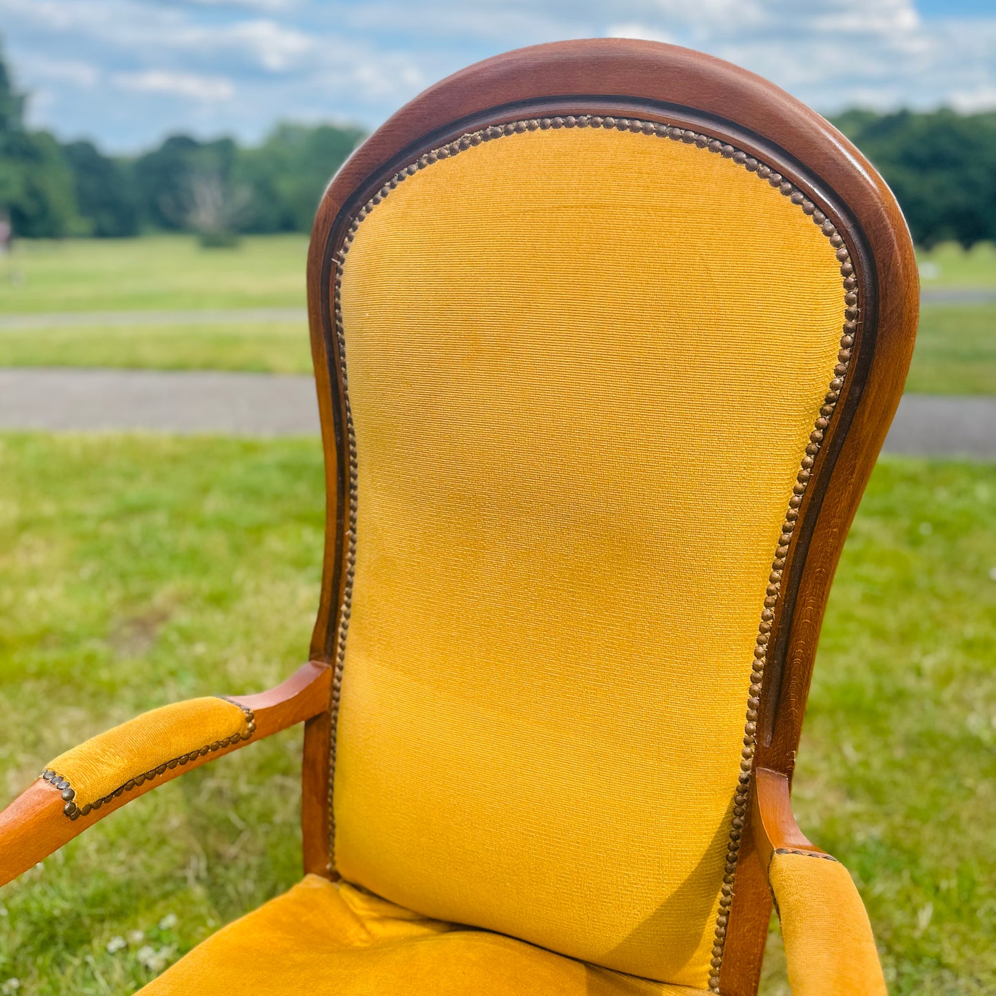 Vintage 19th Century Voltaire Armchair