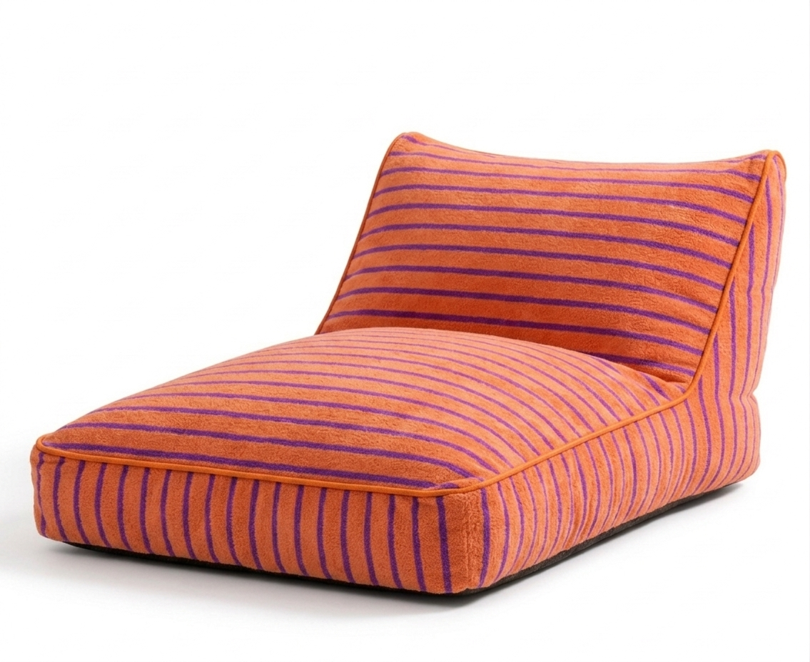 Luxury Inflatable Lounger Bed with Removable Cotton Towelling Cover | Indoor, Garden, Pool & Camping Air Bed