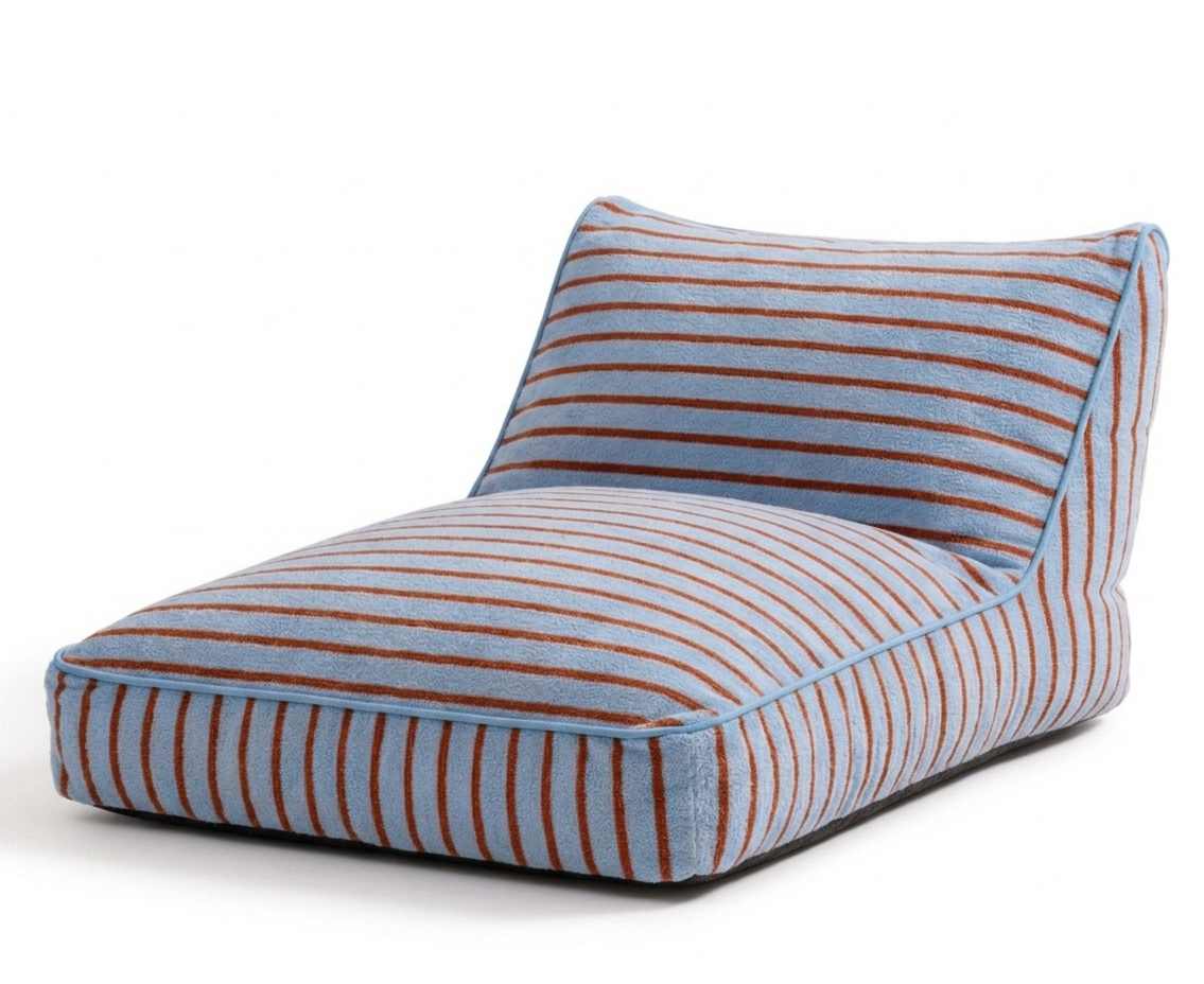 Luxury Inflatable Lounger Bed with Removable Cotton Towelling Cover | Indoor, Garden, Pool & Camping Air Bed