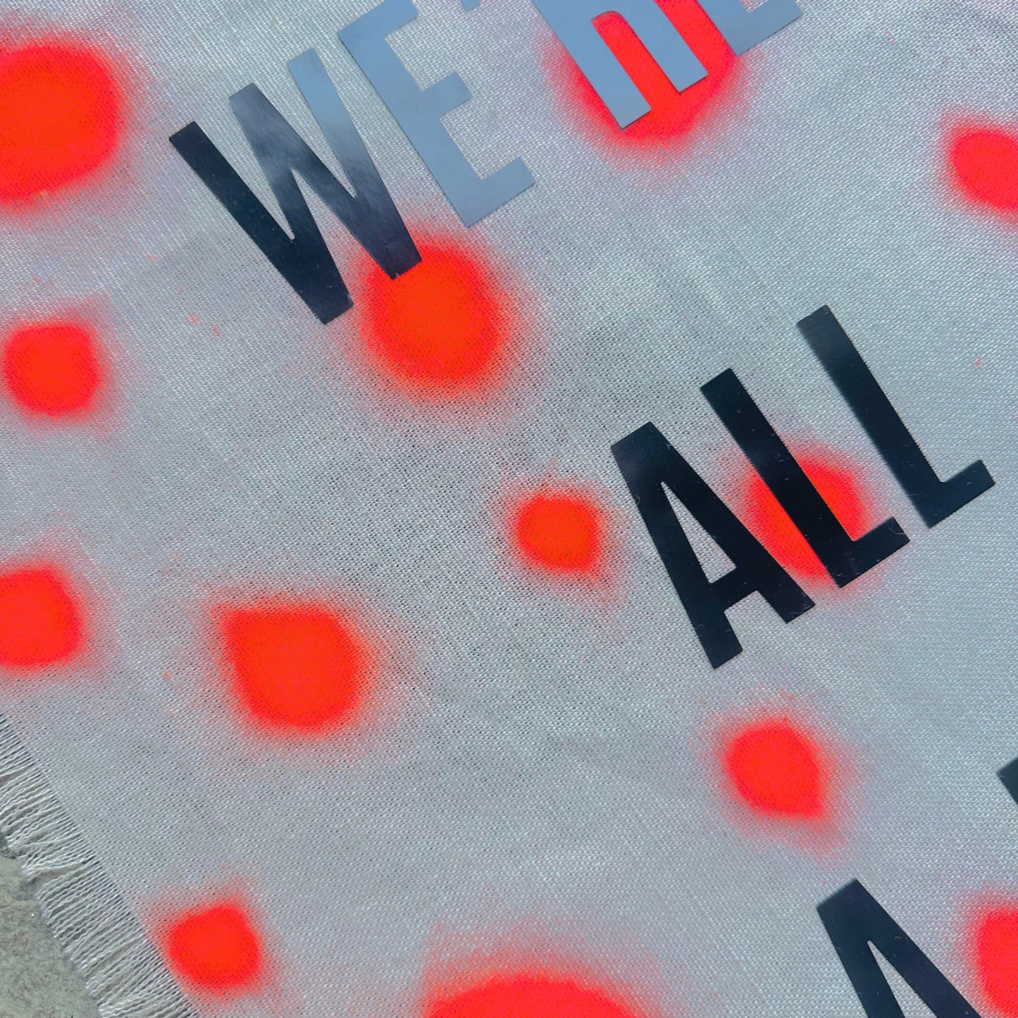 We're All A Bit Dotty: A3 Hand-Illustrated Linen Wall Hanging Print
