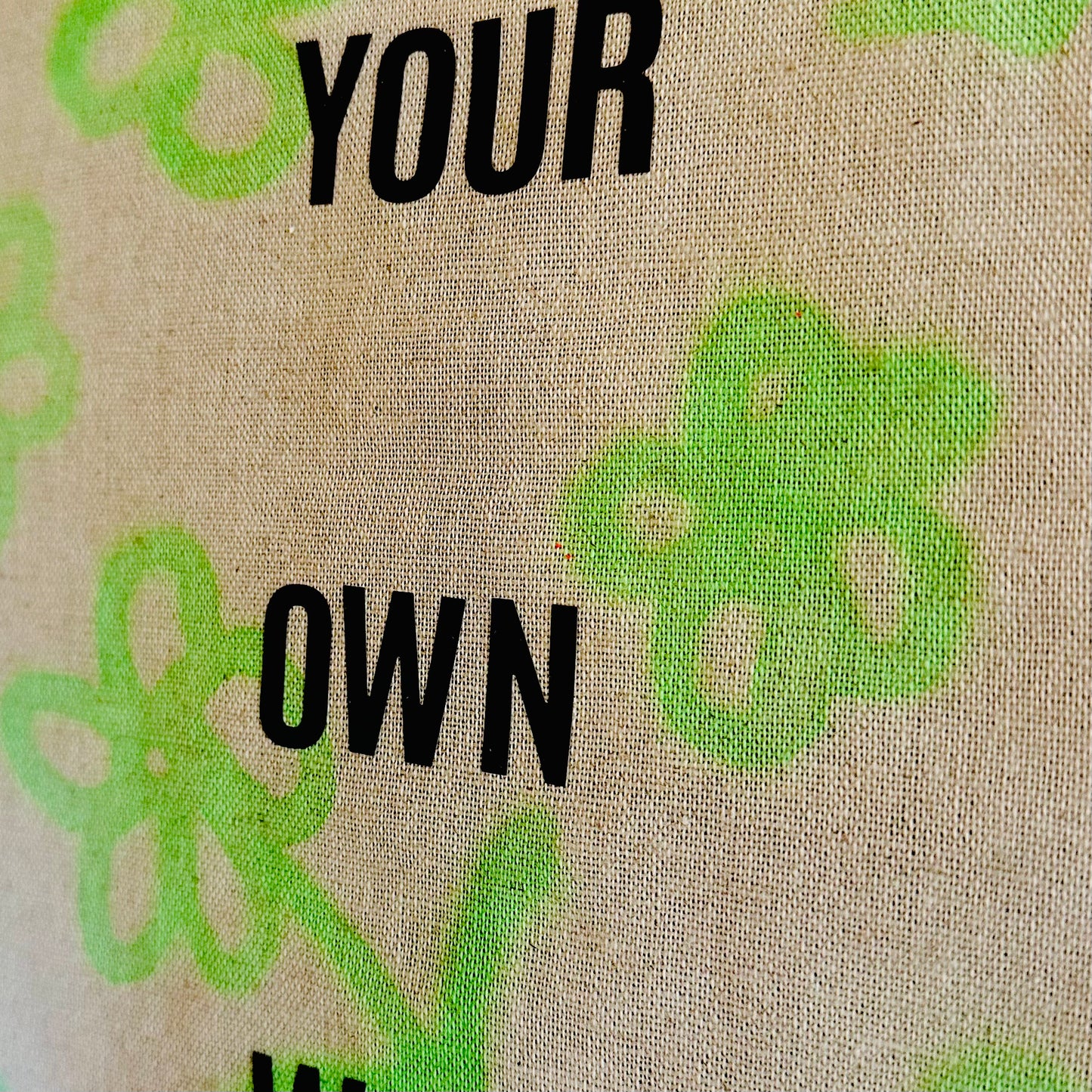 Grow your Own Way hand-illustrated Linen Wall Hanging