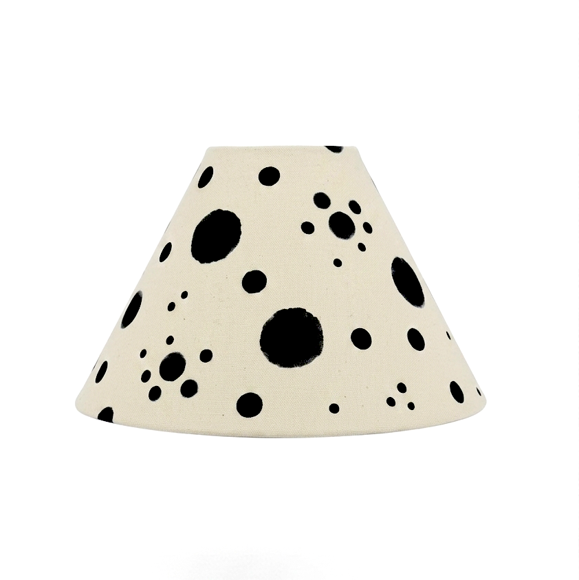 splatter design polka dot lampshade in black
