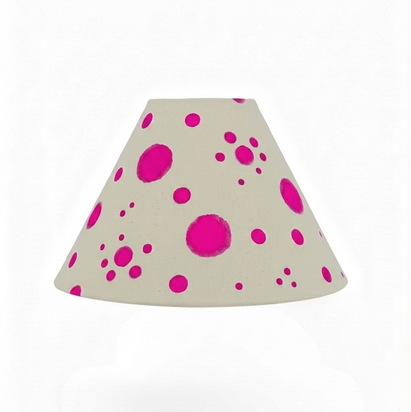 splatter design polka dot lampshade in hot pink