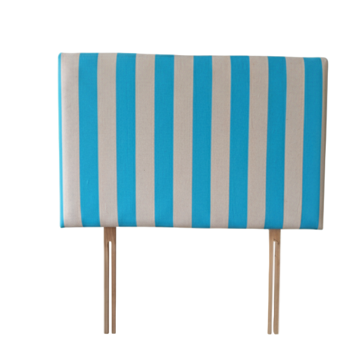 Hand-painted Upholstered Linen Headboard in Stripe print Single size