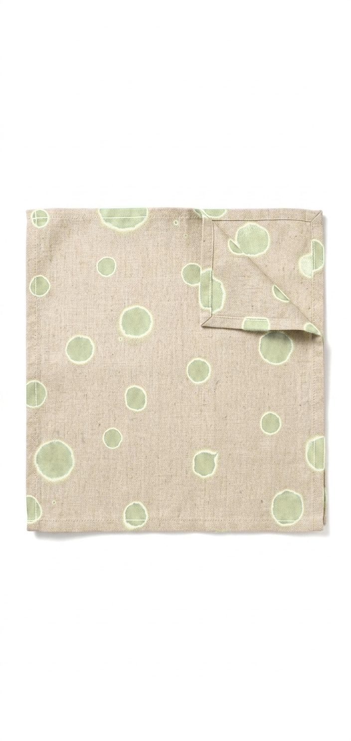 Hand-Painted Polka Dot Linen Napkins – Set of 2 (Artisan Table Linen)