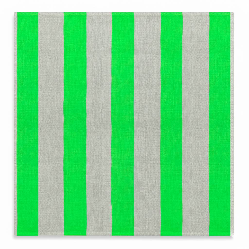 Hand-Painted Stripe Print Linen Table Placemat - Set of 2 (Artisan Table Linen)