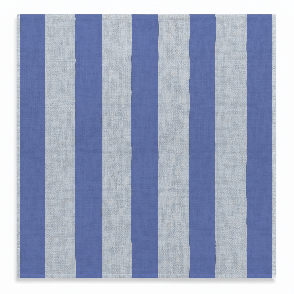Hand-Painted Stripe Print Linen Table Placemat - Set of 2 (Artisan Table Linen)