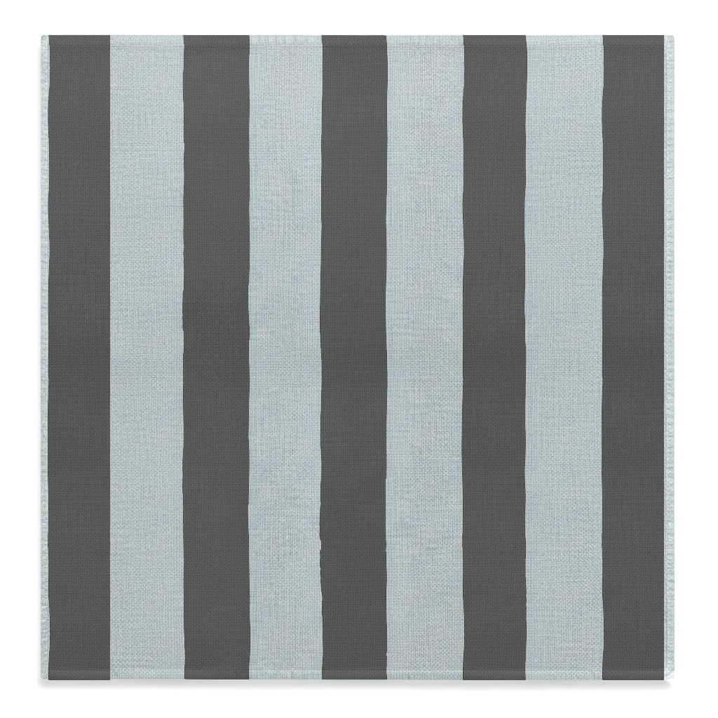 Hand-Painted Stripe Print Linen Table Napkins – Set of 2 (Artisan Table Linen)