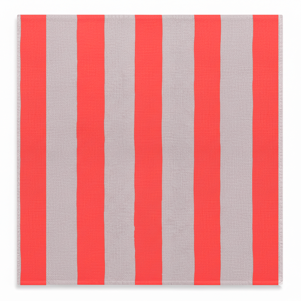 Hand-Painted Stripe print sustainable Linen Table Runner