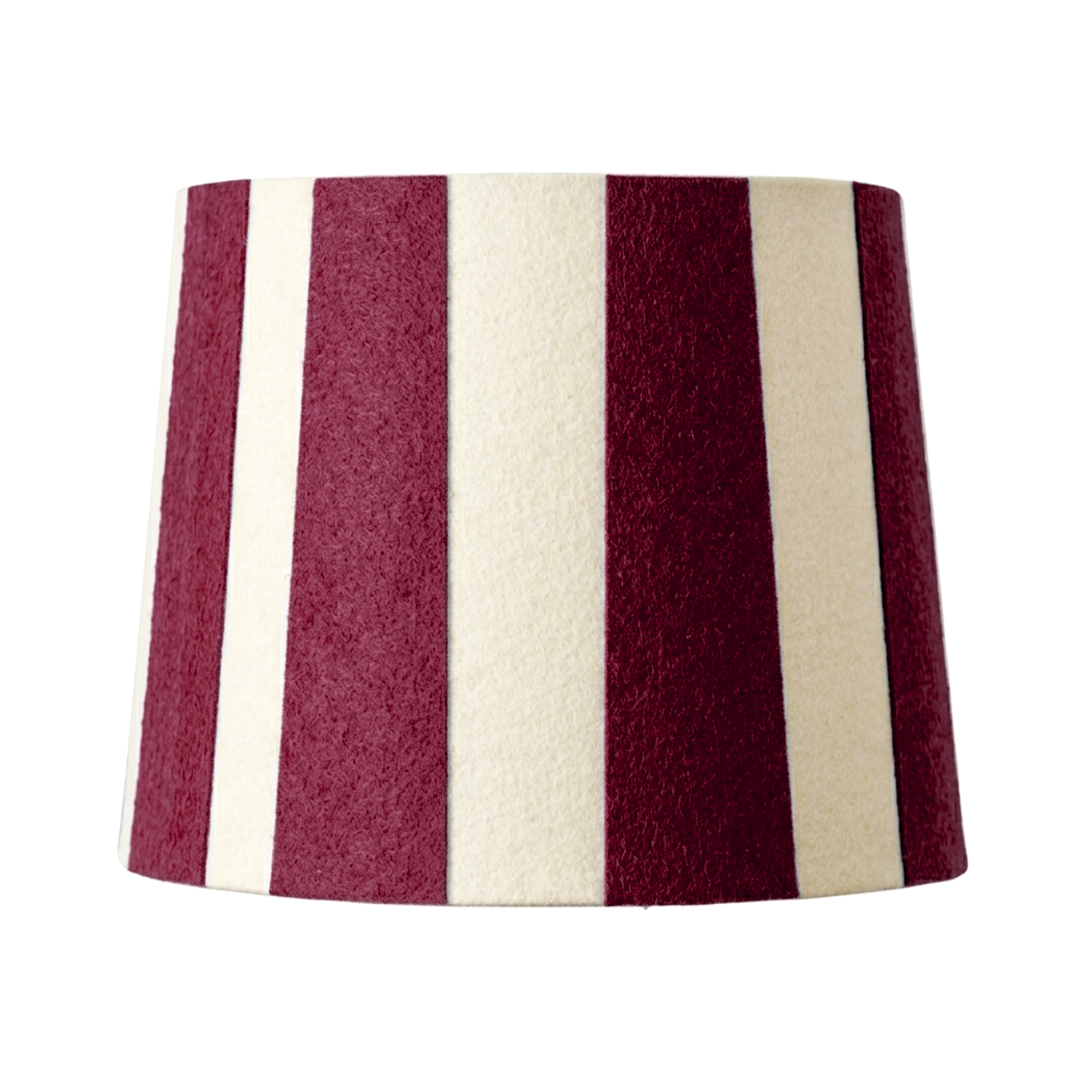 Hand-Painted Upcycled Linen Sustainable Drum Lampshade in Stripe Print