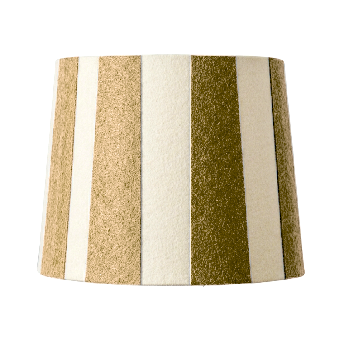Hand-Painted Upcycled Linen Sustainable Drum Lampshade in Stripe Print