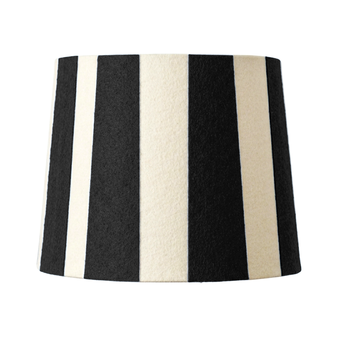 Hand-Painted Upcycled Linen Sustainable Drum Lampshade in Stripe Print