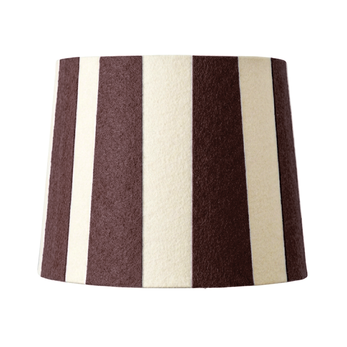 Hand-Painted Upcycled Linen Sustainable Drum Lampshade in Stripe Print