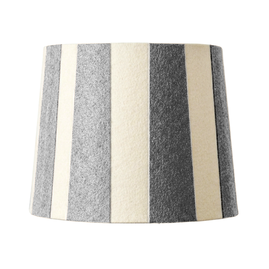 Hand-Painted Upcycled Linen Sustainable Drum Lampshade in Stripe Print
