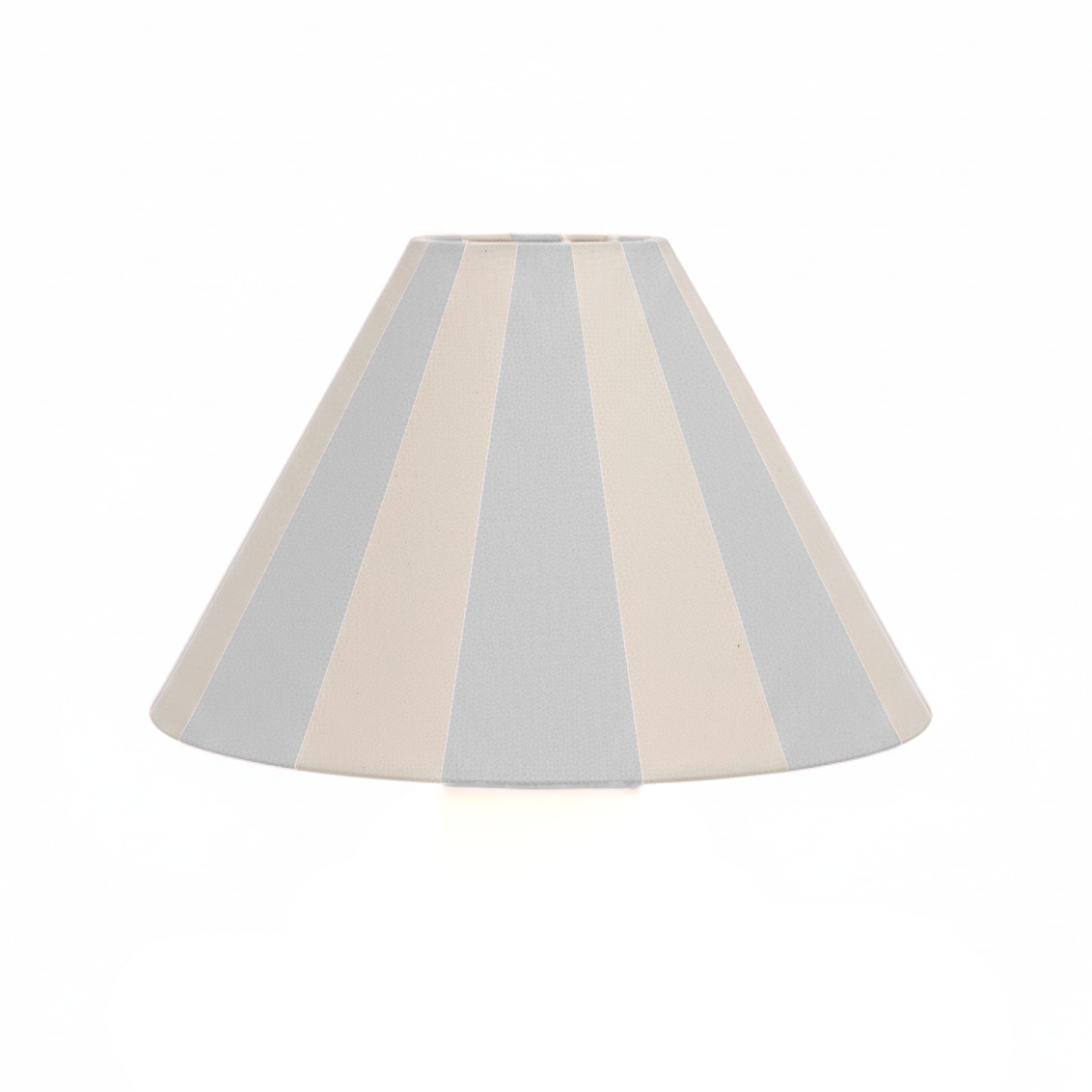 Hand-painted Upcycled Linen Sustainable Lampshade in Stripe print Small