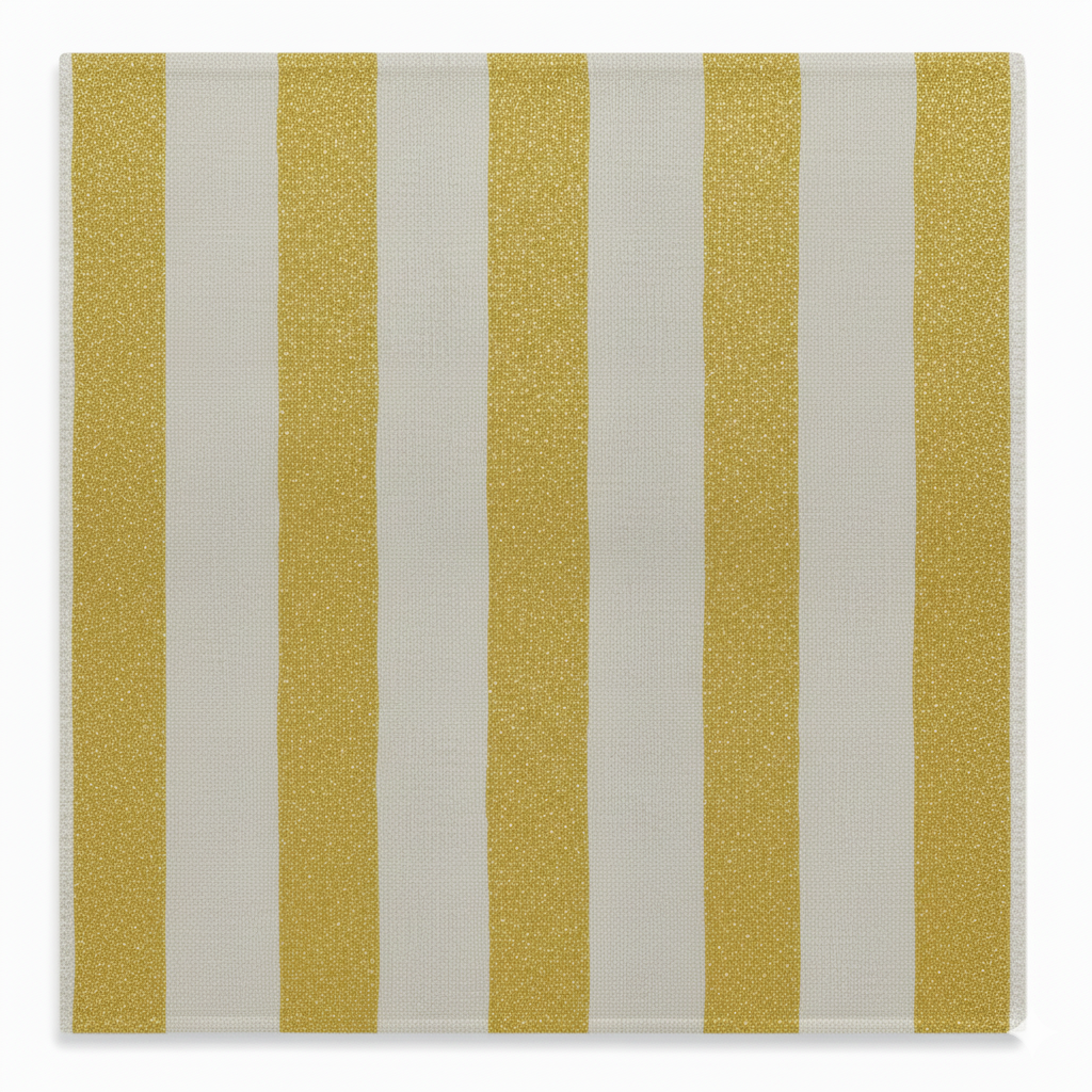 Hand-Painted Stripe print sustainable Linen Table Runner