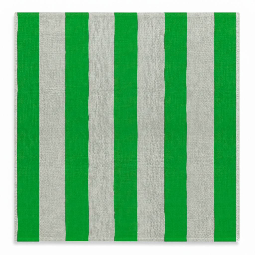 Hand-Painted Stripe print sustainable Linen Table Runner