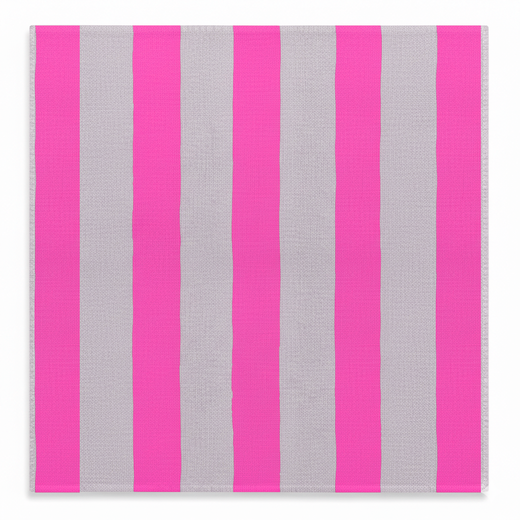 Hand-Painted Stripe print sustainable Linen Table Runner