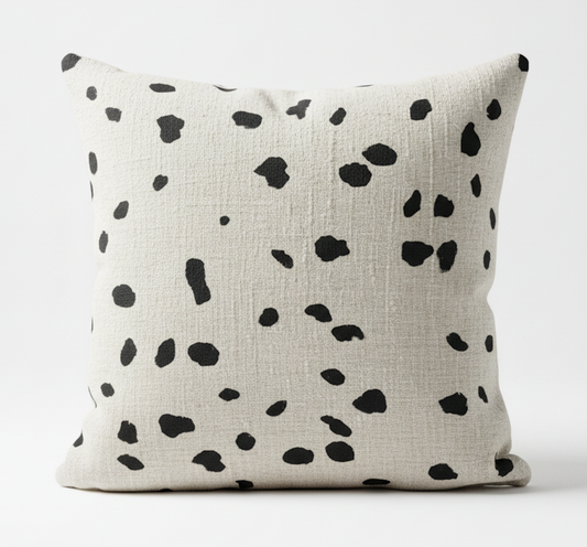 Sustainable Dalmatian print cushion