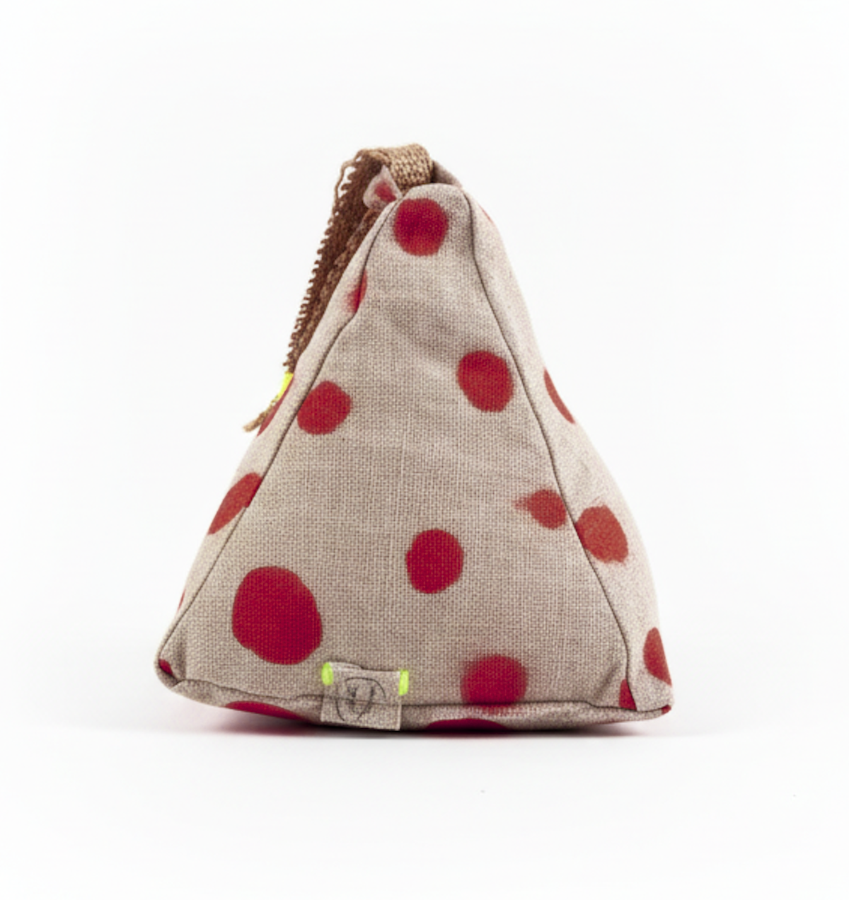 Hand-painted Linen Sustainable Doorstop in Polka Dot print