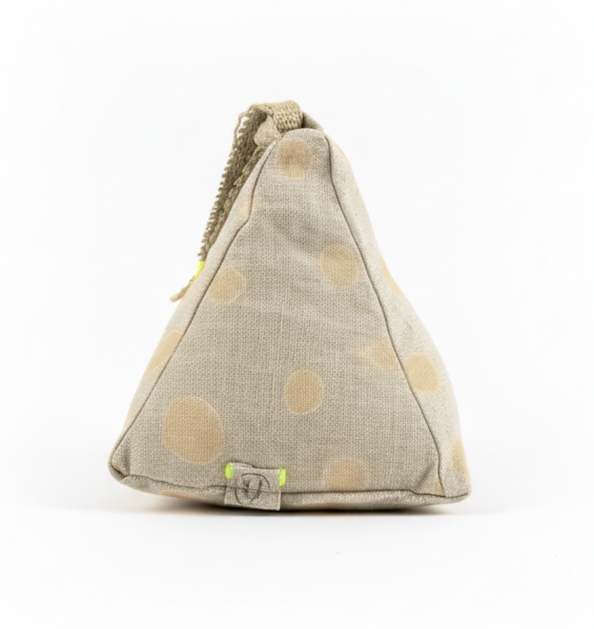 Hand-painted Linen Sustainable Doorstop in Polka Dot print