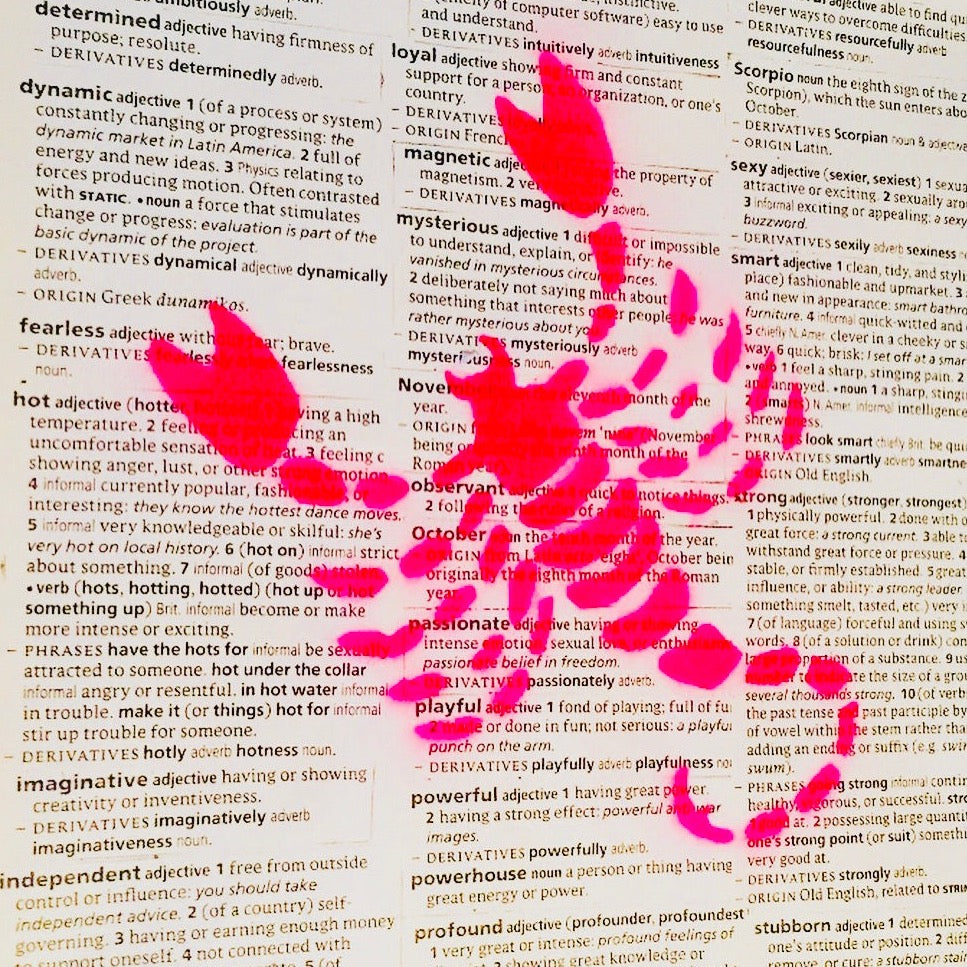 Scorpio horoscope recycled print 