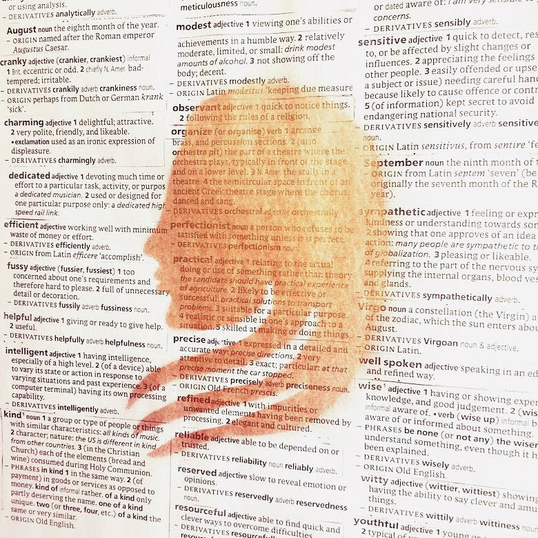 Virgo horoscope recycled print 