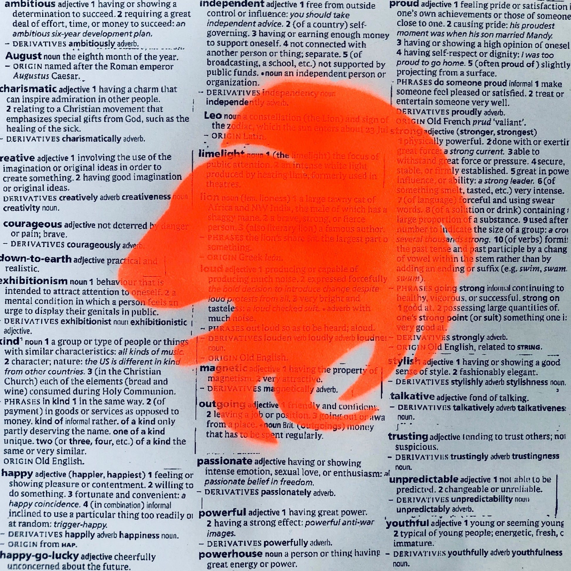Leo Horoscope Recycled print 
