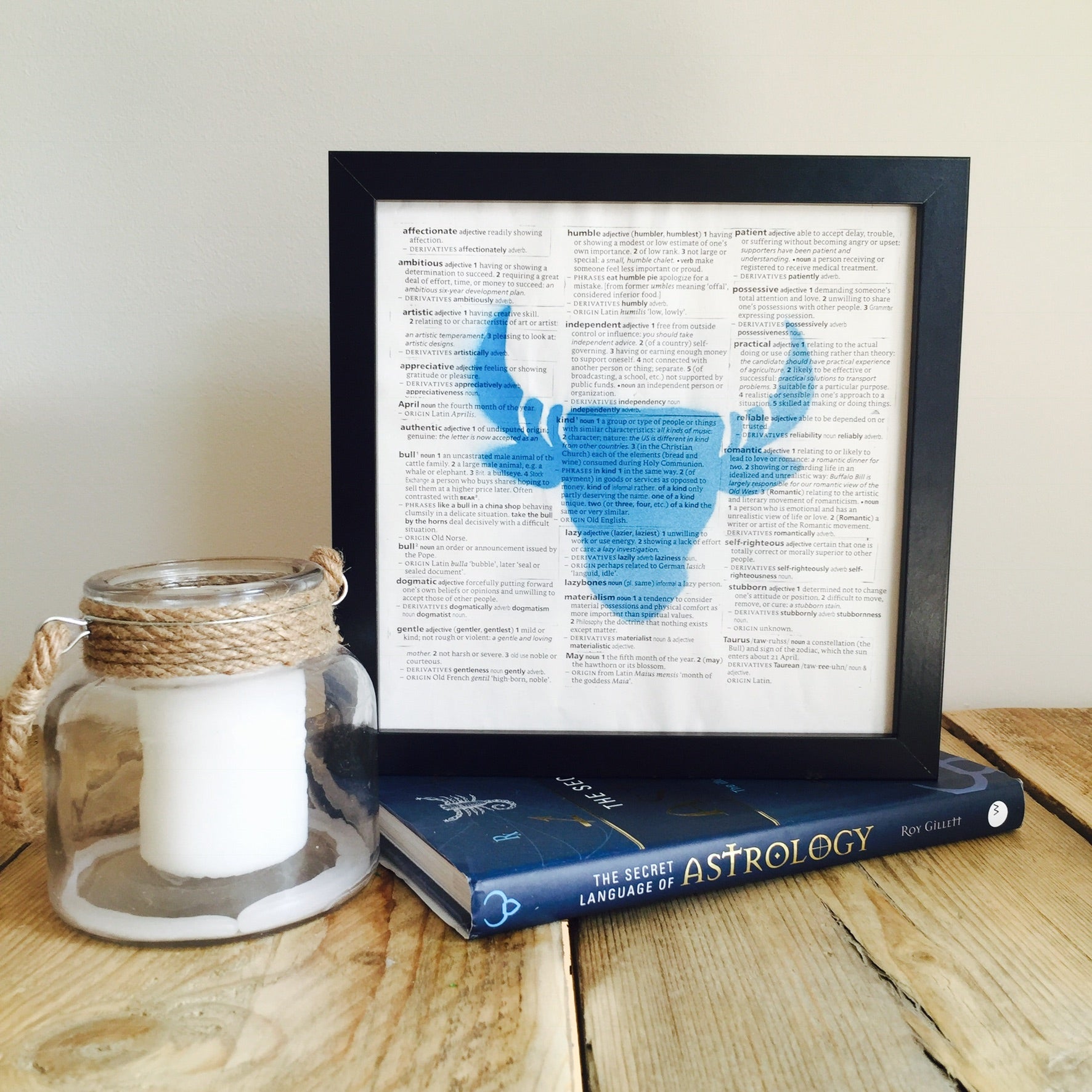 Taurus horoscope recycled print 