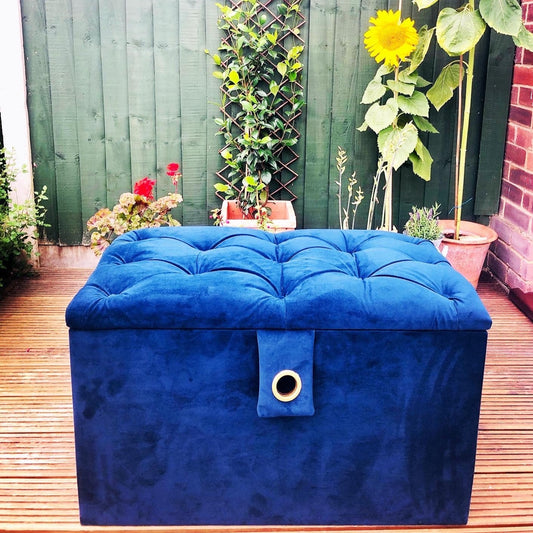 Recycled Velvet Storage Ottoman